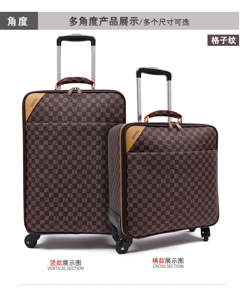 Bánh xe phổ thông túi khí nhỏ tiếp viên xe đẩy trường hợp nữ 16 inch nhẹ kéo nhỏ hộp nam 18 hộp hành lý du lịch - Va li vali cho bé