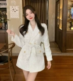 Осенняя куртка, костюм, шерстяное пальто, коллекция 2021, в стиле Шанель, французский стиль