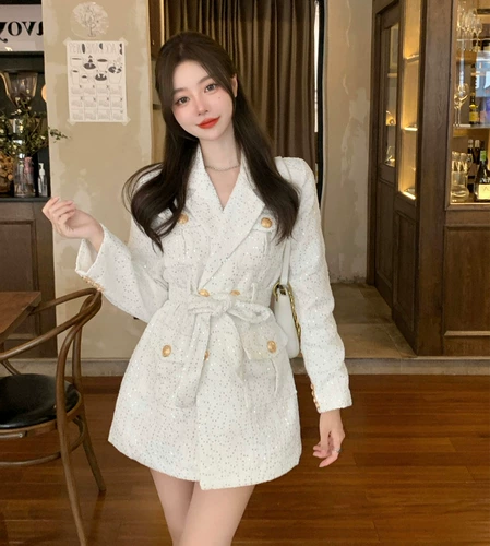 Осенняя куртка, костюм, шерстяное пальто, коллекция 2021, в стиле Шанель, французский стиль