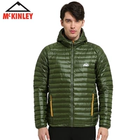 MCKINLEY xuống áo khoác nam ngắn đoạn thanh niên trùm đầu mỏng mỏng chống thấm nước ấm áo khoác mùa đông - Thể thao xuống áo khoác Vừa