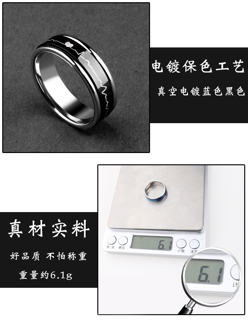 Bague homme en Acier au titane - Ref 3086490 Image 18