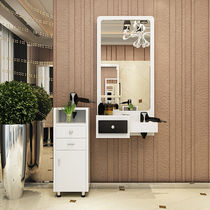 Hairdressers mirror barbershop mirror single and double-sided hair salon mirror with cabinet beauty salon mirror single and half section