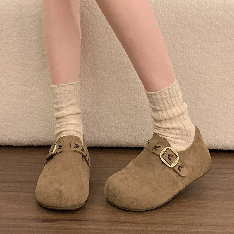 All-Inclusive Birkenstock Shoes for Women 2026 New Spring Super Popular Buckle Mules Genuine Leather Birkenstock Shoes Retro Toast Shoes