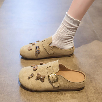 Birkenstock Shoes for Women 2026 New Spring Style, Heelless Flat Closed-Toe Half-Slippers, Slip-On, Super Popular Soft-Soled Lazy Shoes