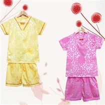 Yukata simple cotton and linen club thick baby Summer and autumn winter boy sauna does not fall bathing clothes nightgown Center