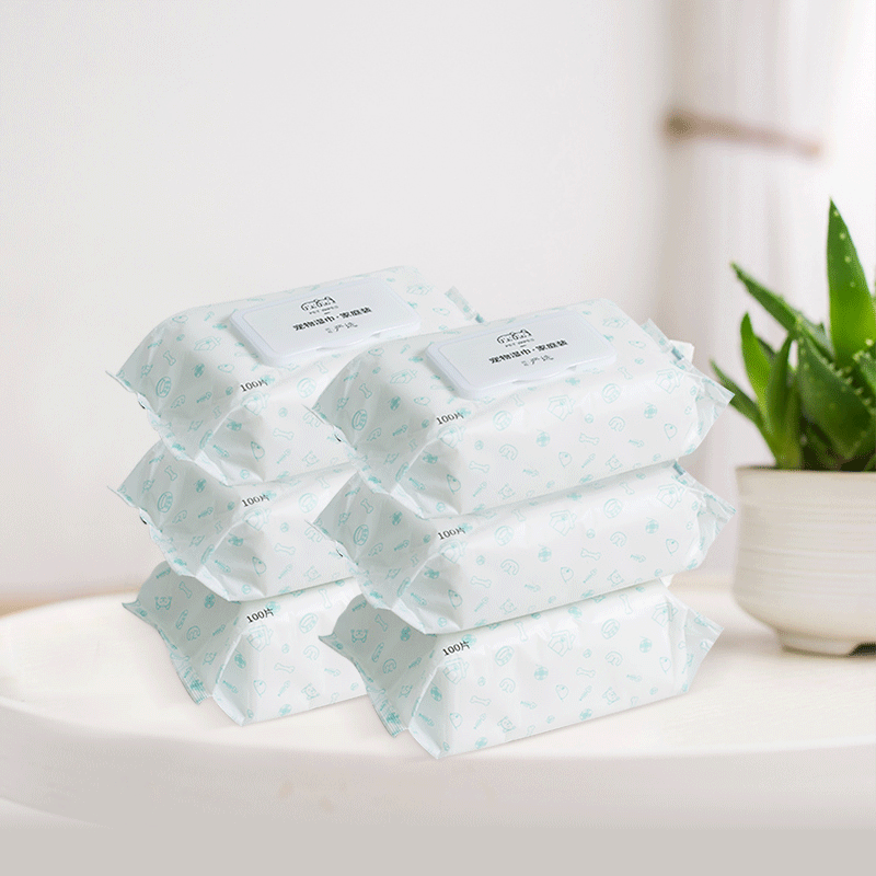 NetEase Yanxuan Pet Wipes Family Pack 100 Pumps Pack 6 Bags Storage Pack Dog Tears Stain Cleaning Supplies