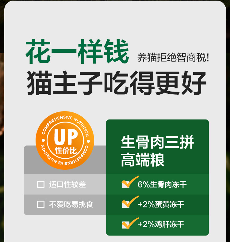 网易天成全价冻干生骨肉三拼猫粮成猫幼猫全价冻干猫粮