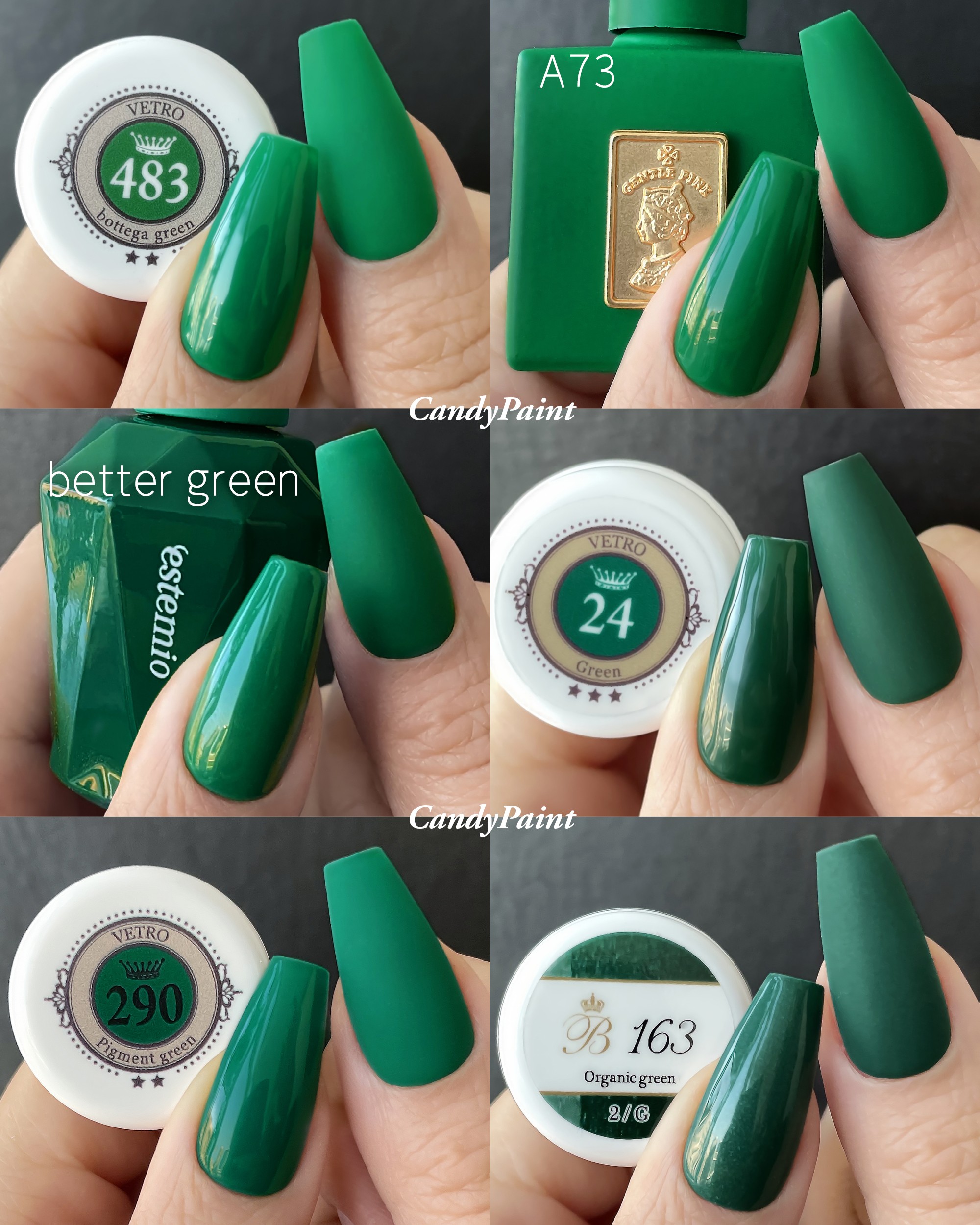 Green collection Japan Korea BV green army green grass green avocado green mustard green nail polish glue vetro