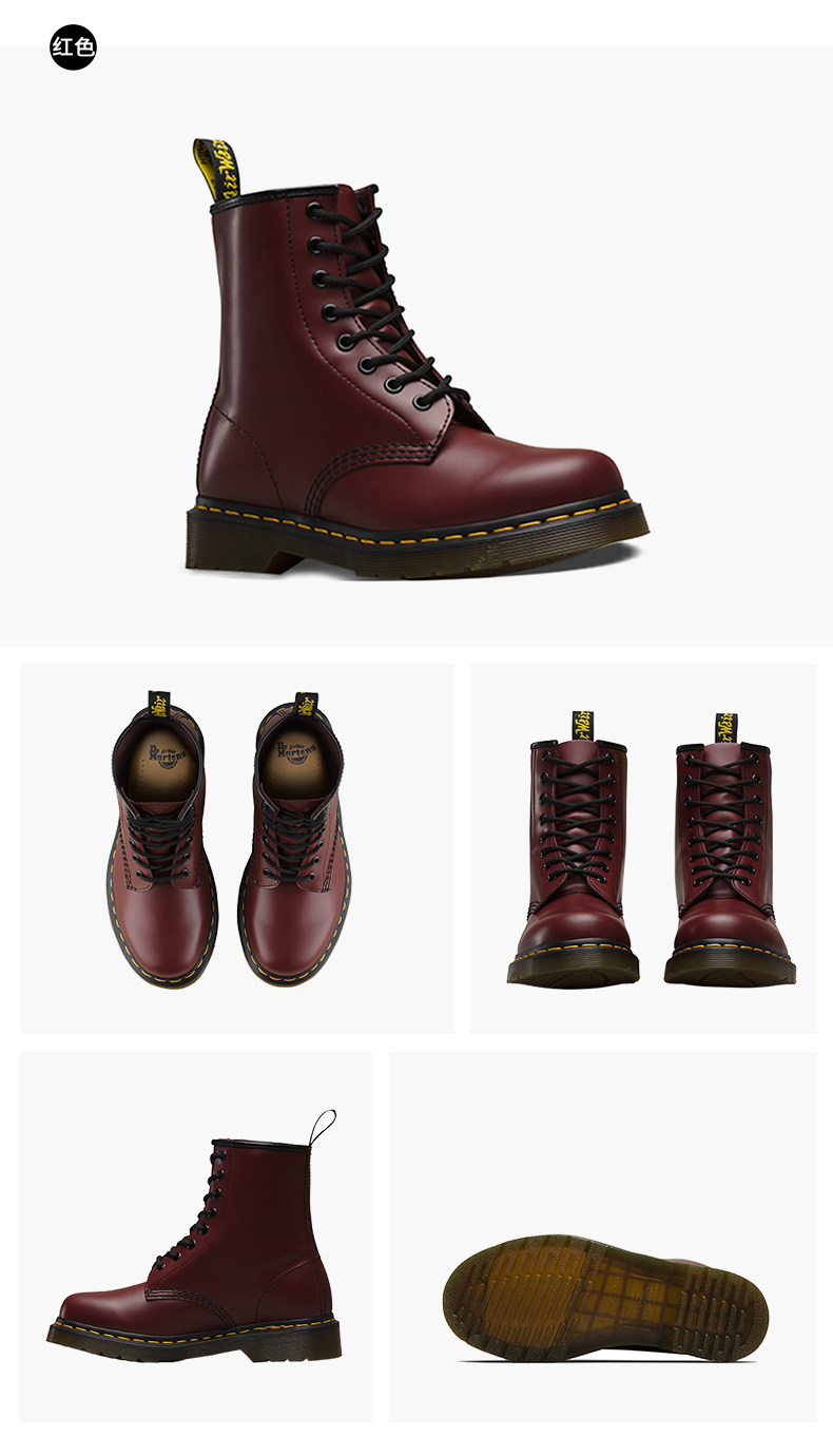 Dr. Martens 招牌款1460 硬皮 男女8孔马丁靴 图9