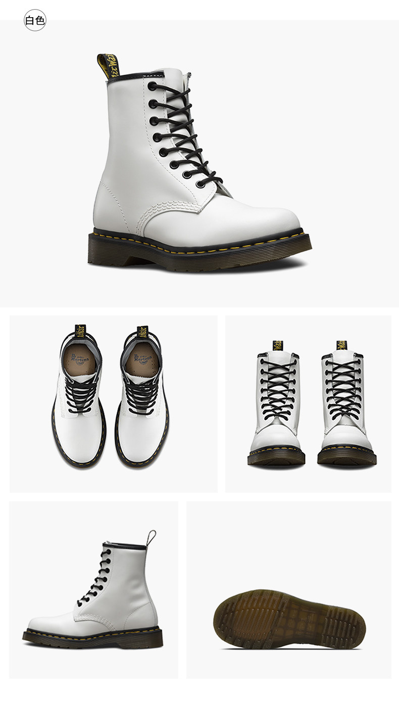 Dr. Martens 招牌款1460 硬皮 男女8孔马丁靴 图10