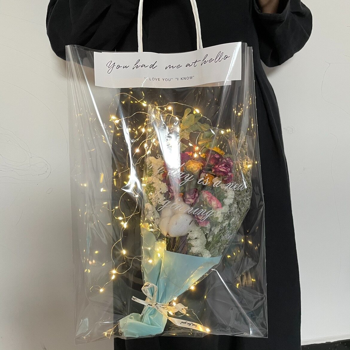 Net Red Dry Flower Bouquet Nordic handbag mixed with Rose Full Star real flower Living room Decorative Pendulum