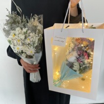 Net red ins wind roses dried flower bouquet starry portable window bag to send girlfriend boyfriend Valentines Day gift