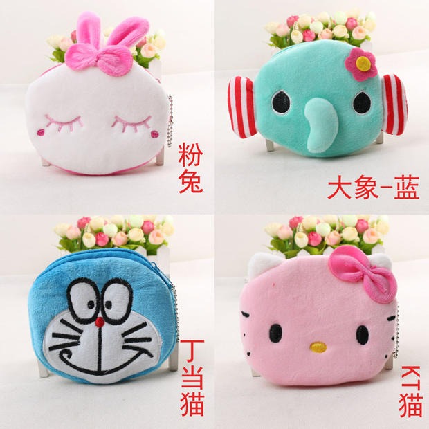 Nữ sinh viên Hàn Quốc canvas nghệ thuật ví tiền sáng tạo dễ thương hoạt hình mini ví trẻ em dây kéo túi xu ví nam gucci