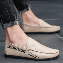 2021 new Doudou shoes mens spring Korean version of the trend mens pedal shoes summer breathable hollow driving shoes