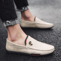 2021 new summer mens Doudou shoes mens spring lazy pedal casual shoes British and Korean version driving shoes