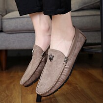Summer mens driving shoes 2021 new casual Doudou shoes mens spring trend Korean version suede lazy pedal