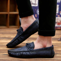 Doudou shoes mens spring new British trend wild personality lazy shoes summer breathable lightweight driving shoes soft sole