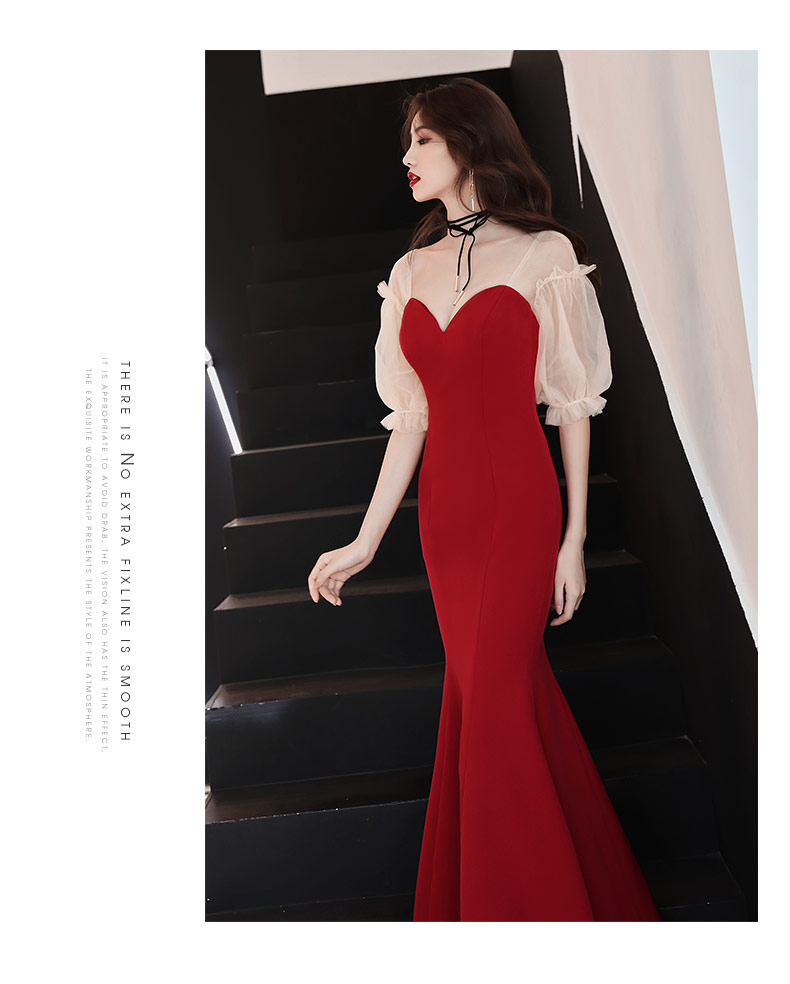 Robe de soirée manche bouffante - Ref 3213638 Image 17