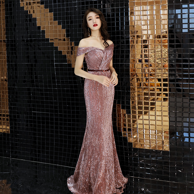 فستان سهرة مأدبة 2020 جديد مطرز طويل ذيل السمكة فستان حفلة نبيلة السنوي في المخزون Www Buychineseclothing Com Buy China Shop At Wholesale Price By Online English Taobao Agent