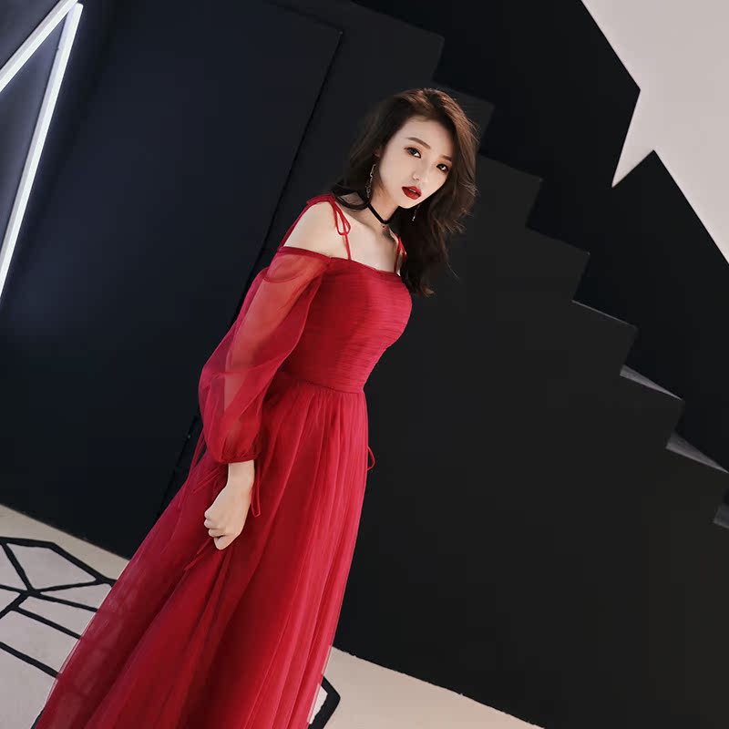 Robe de soirée manchon de lanterne - Ref 3210228 Image 3