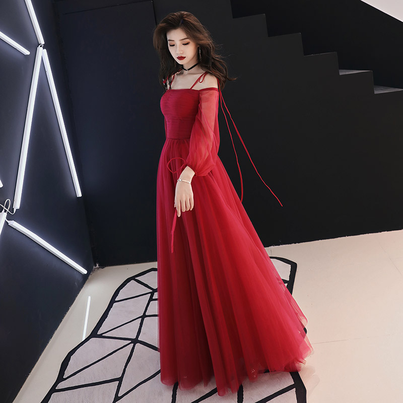 Robe de soirée manchon de lanterne - Ref 3210228 Image 4