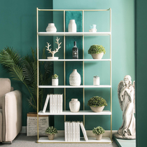 Creative Art Disposal Cabinet Bookshelves Living-room Living-floor Light Lavish Storage Racks Type Leaning Wall Multilayer Iron Art Show Shelf North Europe