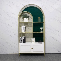 Eurostyle Living room Hand holding Decorative Cabinet Storage Large Bookcase Light Extravagant Floor with door integrated by wall Vaulted Bookshelves