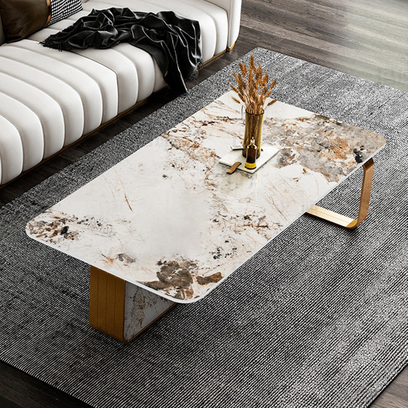 Wabi-sabi style Pandora slate coffee table living room home small apartment light luxury modern tea table extremely simple net red side table