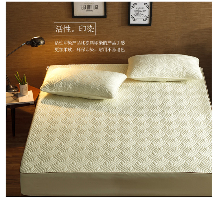 Được trang bị bông bông bông Simmons duy nhất mảnh bảo vệ nắp trượt dày mat mỏng giường nệm bìa 1.8m - Trang bị Covers 	ga giường bo chun