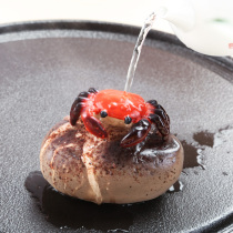 Color change tea pet ornaments 悟空 Lucky golden toad crab Litchi Feilong boutique can raise tea ceremony Tea table personality tea play