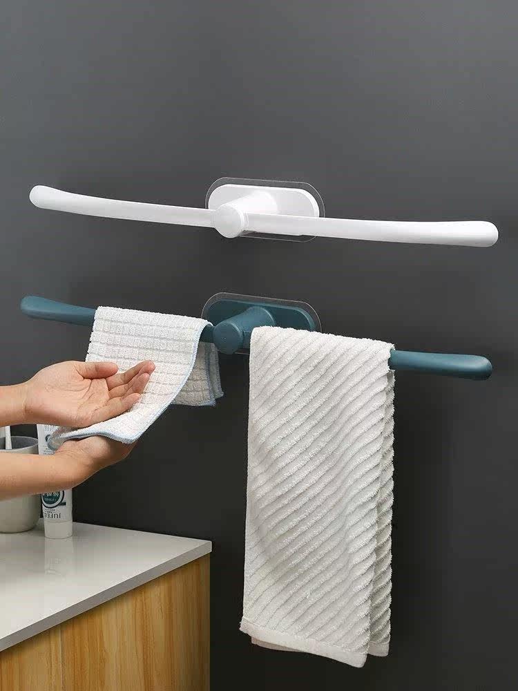 Towel Rack Dressing Room Free of perforated Shelf Bathroom Containing Rack Bath Towels Rack Plastic Towel Rod Single Pole Shoe Rack