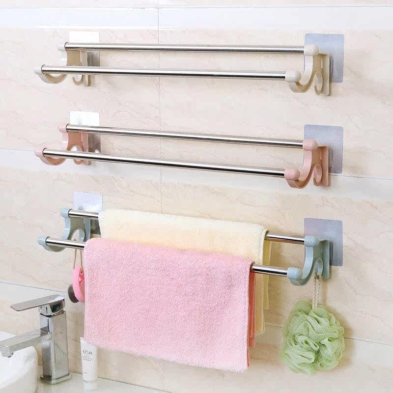 Thickened Bathroom Wall-mounted Hair Towel Rack Free of perforated dressing room Toilet Disposal Rack Bath Towels Racks Bathroom kitchen
