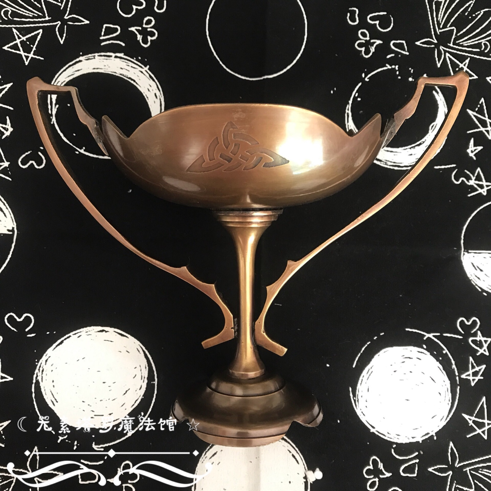 Imported triquetra egyptian Lotus Burner pure copper Egyptian lotus burner