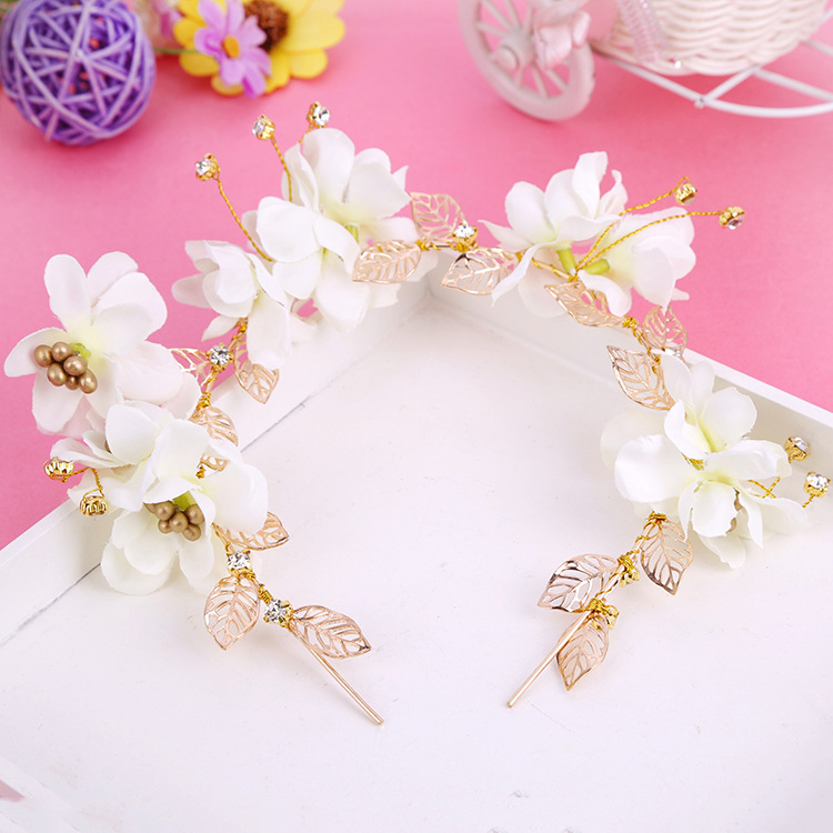 Trẻ em mũ đỏ headband công chúa tóc phụ kiện cô gái vòng hoa cô gái phụ kiện váy hoa cô gái đầu hoa show tóc dây buộc tóc cổ trang