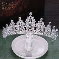 Cô gái mới Mũ nón rhinestone Crystal Crown Sinh nhật Trẻ em Nhiếp ảnh Phụ kiện Hiệu suất Princess Crown Girl Headband kẹp càng cua dài