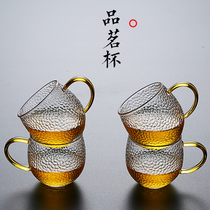 Day Style Home Glass Cups Small heat-resistant tea cup Tea Drinking Cup Hammer with the cup Masters Cup Gongfu Tea