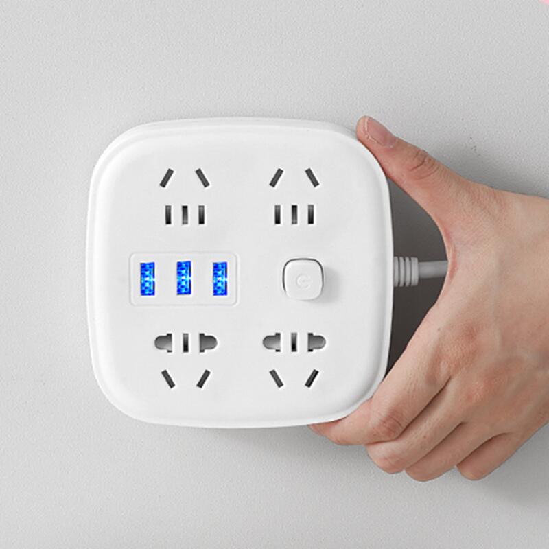 Smart socket with USB panel porous extension cord with line conversion splitter plug multi-socket extension long line