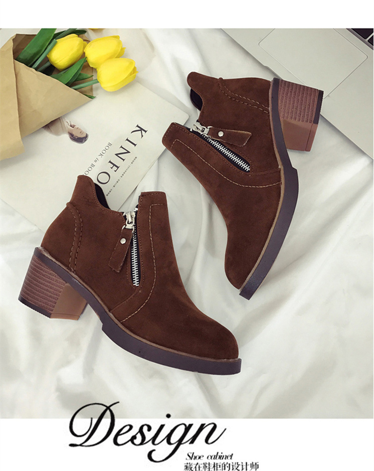 Martin boot nữ chic Anh gió 2018 sinh viên mới Phiên bản dày của Hàn Quốc với giày bốt Chelsea giày nữ giày dép nữ