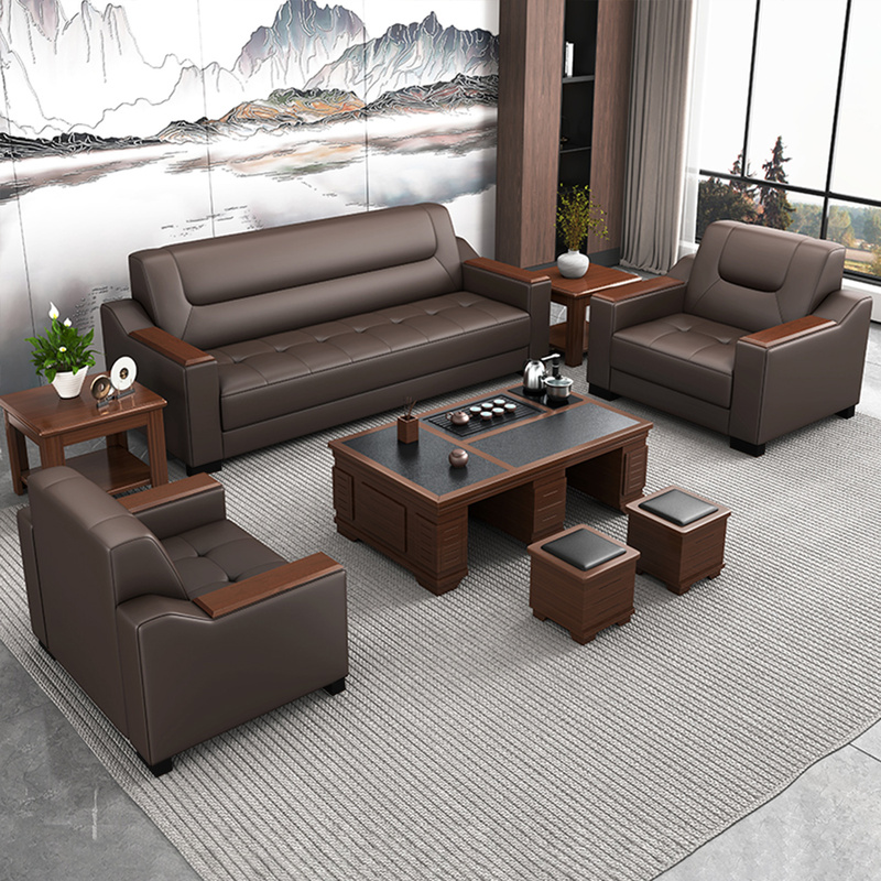 Office Sofa, Business Vip Reception, Simple Reception Area, Genuine Leather Office Sofa, Rest Area, Coffee Table, Combination Furniture Office Sofa, Business Vip Reception, Simple Reception Area, Genuine Leather Office Sofa, Rest Area, Coffee Table, Combination Furniture