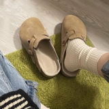 Суперпопулярные женские туфли Birkenstock, новая летняя верхняя одежда 2026 года, полутапочки Birkenstock на толстой подошве с носком, женская обувь на одной ноге для ленивых ног