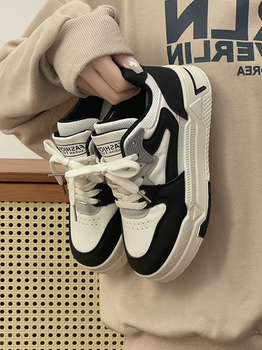 Весенняя белая обувь, демисезонная универсальная спортивная повседневная обувь для отдыха, кроссовки, новая коллекция, панда