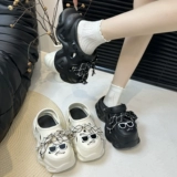 Дизайнерский ремень, летняя обувь на платформе, высокие мультяшные милые слайдеры, тапочки, тренд сезона