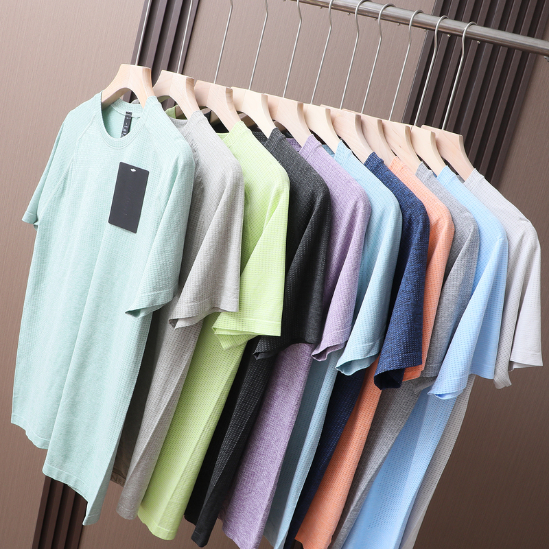 Lu Series Alternative! Quick-Drying, Breathable, High-Elasticity, Seamless, One-Piece Summer Unisex Outdoor Sports Crew Neck Short-Sleeve T-Shirt