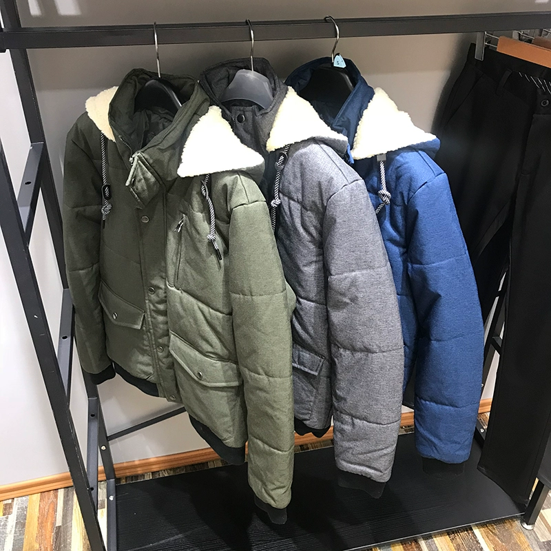 Giảm giá 20%! Chỉ có 30 miếng! Áo khoác cotton dày mỏng có mũ trùm đầu của nam giới - Bông