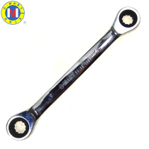 Sima C- MART Double Head Plum Flower Ratchet Wrench Ratchet Quick Wrench Two-way Ratchet Wrench