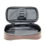 Импортная немецкая сумка для трубки Martin Wess из кожи американского бизона BP9-2 коричневая двойная трубка