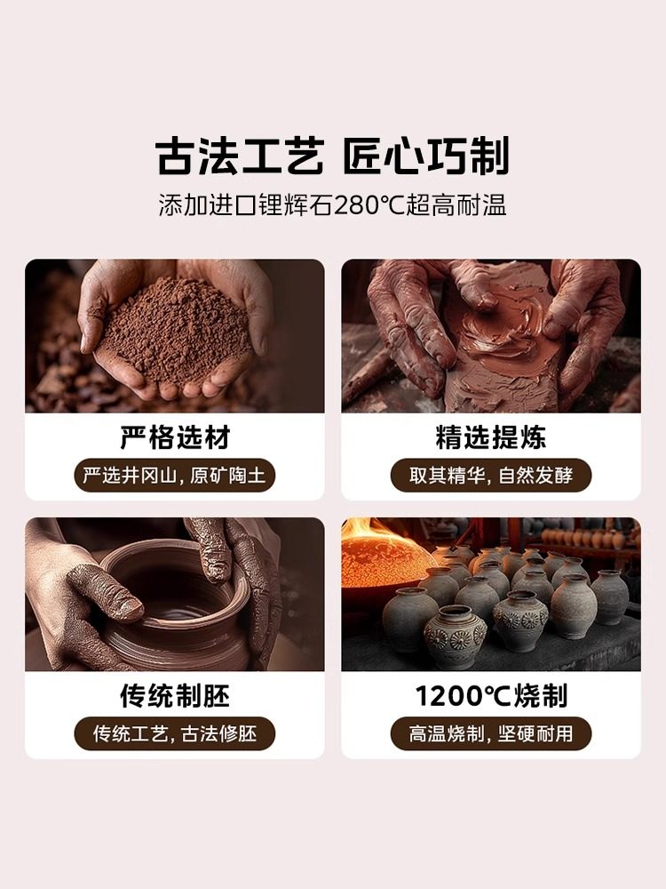 Midea Electric Stew Pot, Fully Automatic Soup Pot, Ceramic Electric Casserole, Household Electric Casserole, Large Capacity Stew Pot, Porridge Cooking Device