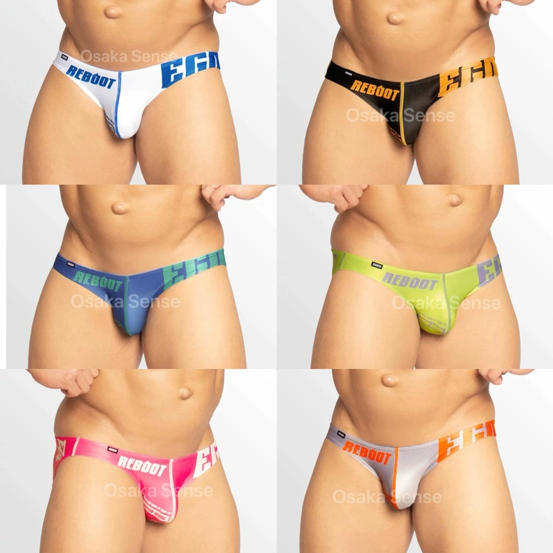 In-Stock Imported Egde Genuine Avant-Garde Color-Blocking Eye-Catching Design Quick-Drying Men's Briefs Reboot Series 3924