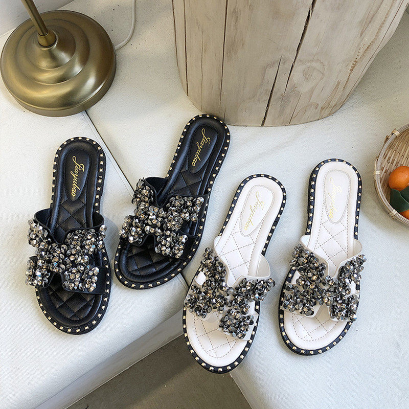 Sandals and slippers women 2020 new summer sandals net red beach shoes flat sandals fashion wear 