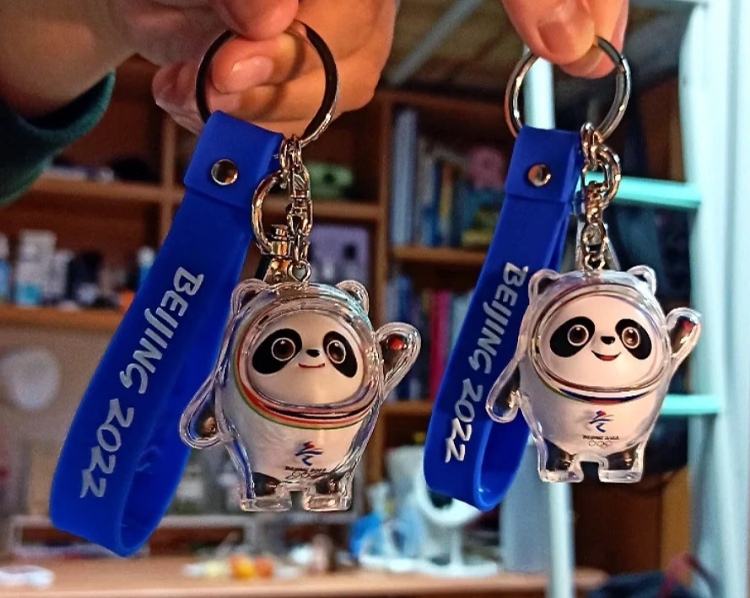 Panda Keychain Mascot Bag Pendant Decoration Three-Dimensional Transparent Keychain